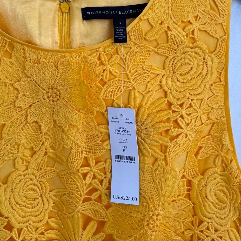 NWT WHBM Lace shift dress 6 Spring Easter Parade Lace Boho HAPPY Chic Bohemian - Picture 4 of 10